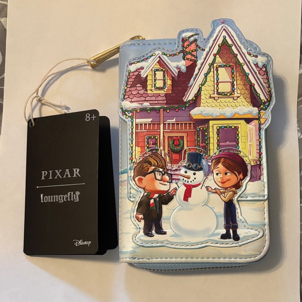 NWT- Loungefly Pixar Up Holiday Wallet With Carl & Ellie